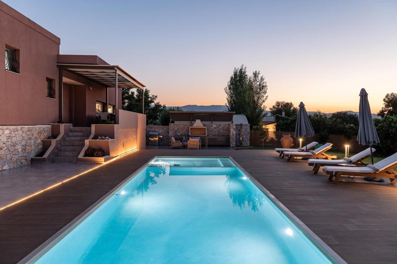 Villa Enny, 3 Bd With Private Heated Pool Agia  Exterior foto