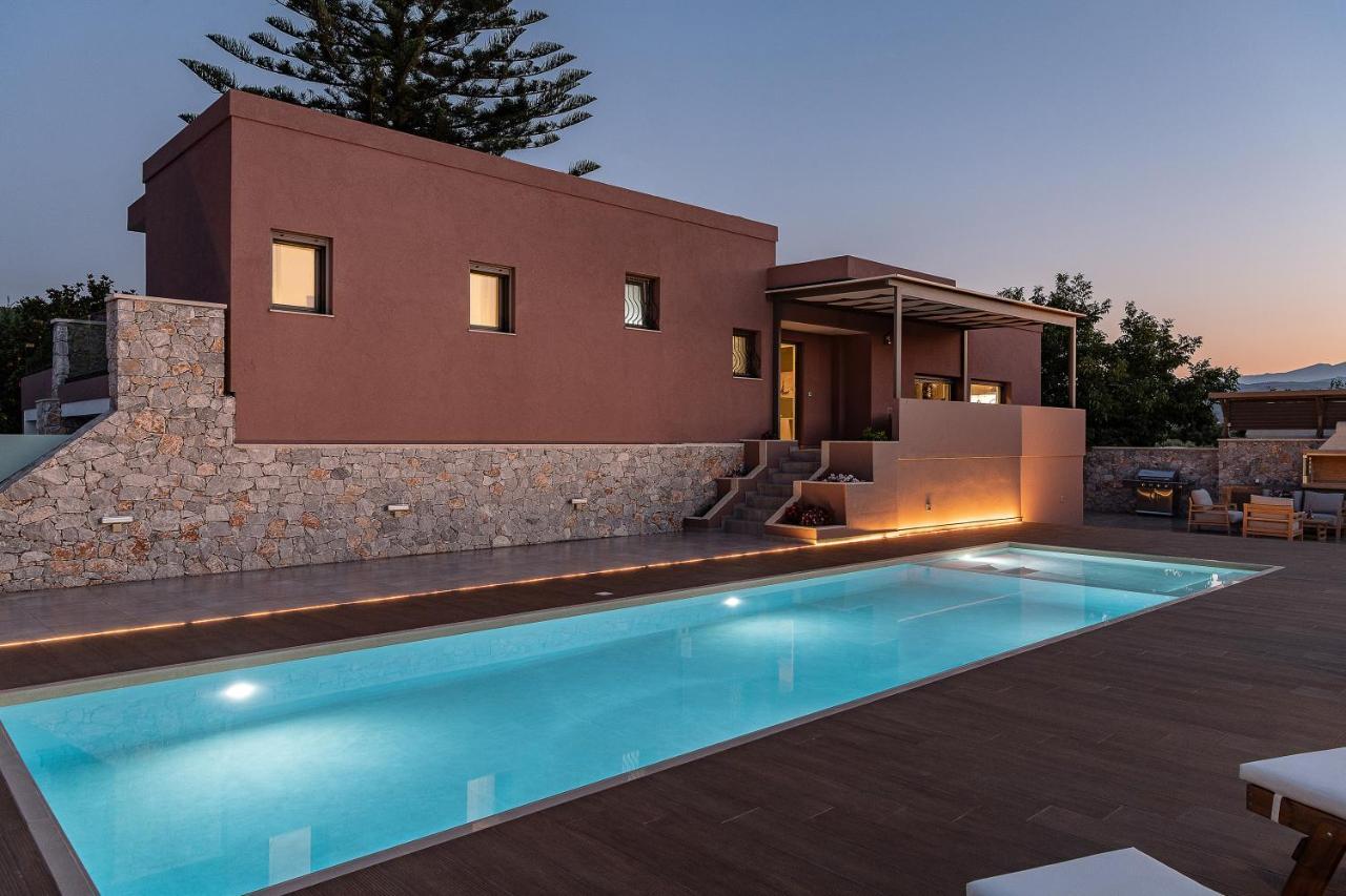 Villa Enny, 3 Bd With Private Heated Pool Agia  Exterior foto