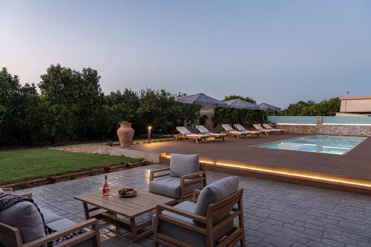 Villa Enny, 3 Bd With Private Heated Pool Agia  Exterior foto